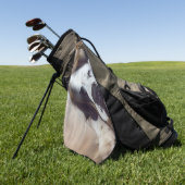 Niedlicher Big Saint Bernard Hund Golfhandtuch (Gras)
