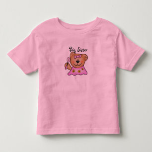 Niedlicher Big Sister Teddy Bear in Pink Kleinkind T-shirt