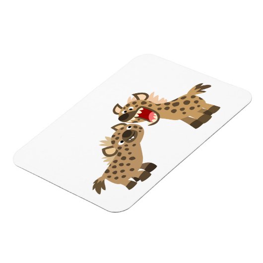 Niedlicher Big Teethed Cartoon Hyenas Flexible Mag Magnet (Linke Seite)