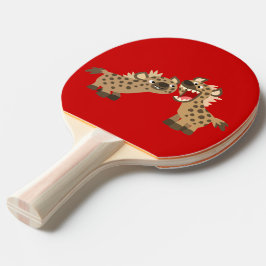 Niedlicher Big Teethed Cartoon Hyenas Ping Pong Pa Tischtennis Schläger