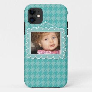 Niedlicher Bilderrahmen mit blauem Case-Mate iPhone Hülle