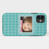 Niedlicher Bilderrahmen mit blauem Case-Mate iPhone Hülle (Rückseite (Horizontal))