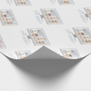 Niedlicher Bildschirm für virtuelle Zoomtiere Geschenkpapier