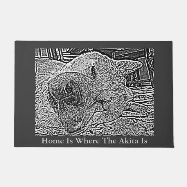 niedlicher Bildwillkommens-Zuhauseslogan Schlafens Fußmatte (Vorderseite)