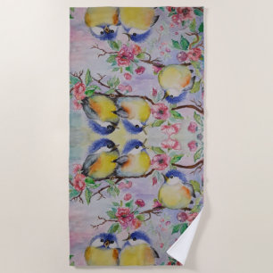 Niedlicher Bird Beach Handtuch Kleine Sparrow