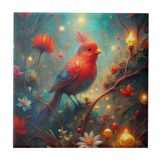 Niedlicher Bird Fliese (Vorderseite)