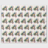 Niedlicher Bird-of-Prey Geschenkpapier (Flach)