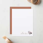 Niedlicher Bird Personalisiert Mitteilungskarte (Vorderseite/Rückseite Beispiel)