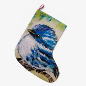 Niedlicher Bird-Strumpf Großer Weihnachtsstrumpf (Vorderansicht (hängend))