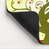 Niedlicher Bird Swirl Tree MousePad (Ecke)