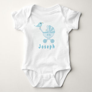 Niedlicher Bird und Baby Carriage Baby Bodysuit Baby Strampler