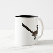 Niedlicher Birdorable Roadrunner Zweifarbige Tasse (VorderseiteRechts)