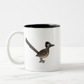 Niedlicher Birdorable Roadrunner Zweifarbige Tasse (Links)