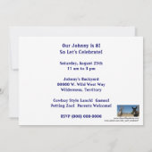 Niedlicher Birthday Burros Western Einladung (Rückseite)