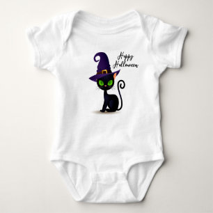 Niedlicher Black Cat Baby Bodysuit Baby Strampler