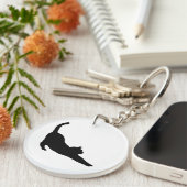 Niedlicher Black Cat Halloween Schlüsselanhänger (Vorderseite rechts)