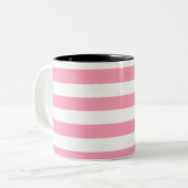 Niedlicher Black Cat Individuelle Name & Initial Zweifarbige Tasse (Vorderseite Links)