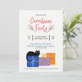 Niedlicher Black Cat Kaffee Weihnachten Party Einladung (Stehend Vorderseite)