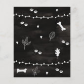 Niedlicher Black Dog Walker Flyer mit Wirbel und B (Hinten)