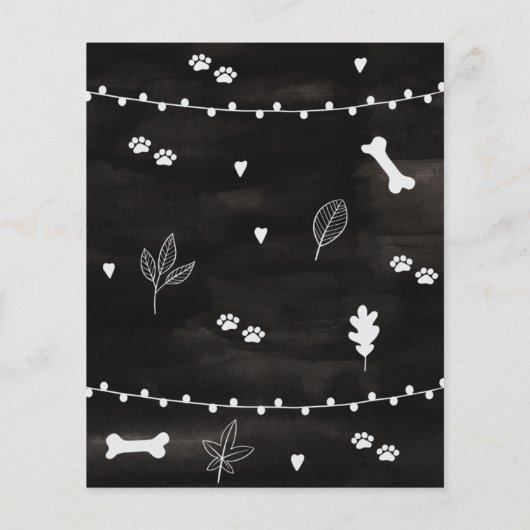 Niedlicher Black Dog Walker Flyer mit Wirbel und B (Hinten)