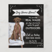 Niedlicher Black Dog Walker Flyer mit Wirbel und B (Vorne)