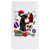 Niedlicher Black Lab Hund und Spielzeug Weihnachte Kleine Geschenktüte (Vorderseite)