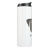 Niedlicher Black Labrador Retriever Hund Art Indiv Thermosbecher (Nach links gedreht)