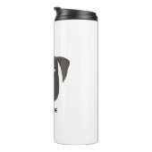 Niedlicher Black Labrador Retriever Hund Art Indiv Thermosbecher (Nach rechts gedreht)