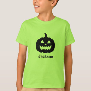Niedlicher Black Pumpkin Individuelle Name Hallowe T-Shirt
