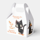 Niedlicher Black Trick oder Treat Halloween-Geburt Geschenkschachtel (Rückseite)
