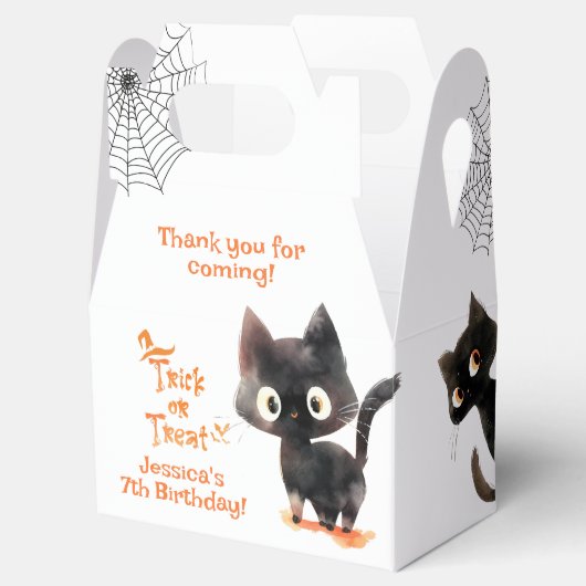 Niedlicher Black Trick oder Treat Halloween-Geburt Geschenkschachtel (Geöffnet)
