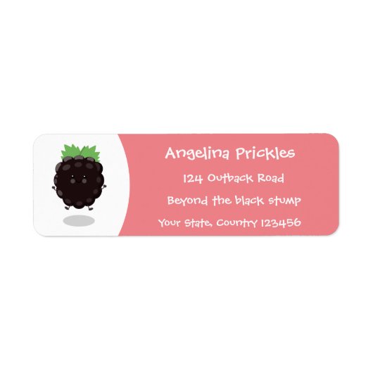 Niedlicher BlackBerry lila Cartoon (Vorne)