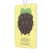 Niedlicher BlackBerry lila Cartoon Autolufterfrischer (Links)