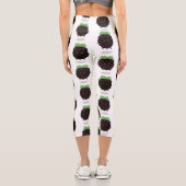 Niedlicher BlackBerry lila Cartoon Capri Leggings (Rückseite)