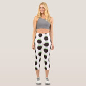 Niedlicher BlackBerry lila Cartoon Capri Leggings (Vorderseite)