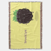 Niedlicher BlackBerry lila Cartoon Decke (Vorderseite Vertikal)