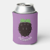 Niedlicher BlackBerry lila Cartoon Dosenkühler (Kanne Rückseite)