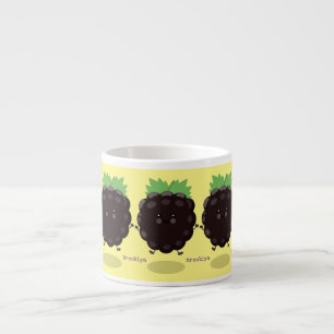 Niedlicher BlackBerry lila Cartoon Espressotasse
