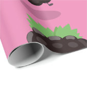 Niedlicher BlackBerry lila Cartoon Geschenkpapier (Rolleneckpunkt)