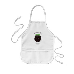 Niedlicher BlackBerry lila Cartoon Kinderschürze