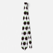 Niedlicher BlackBerry lila Cartoon Krawatte (Vorderseite)