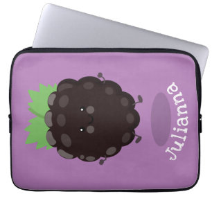 Niedlicher BlackBerry lila Cartoon Laptopschutzhülle