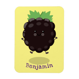 Niedlicher BlackBerry lila Cartoon Magnet