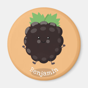 Niedlicher BlackBerry lila Cartoon Magnet