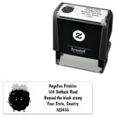 Niedlicher BlackBerry lila Cartoon Permastempel (Beispiel)