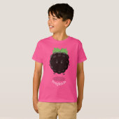 Niedlicher BlackBerry lila Cartoon T-Shirt (Vorne ganz)