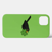Niedlicher Blackbird mit Kleeblatt Clou Cartoon Case-Mate iPhone Hülle (Rückseite (Horizontal))