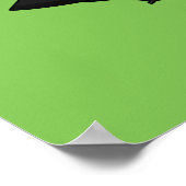 Niedlicher Blackbird mit Kleeblatt Clou Cartoon Poster (Ecke)