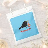 Niedlicher Blackbird mit Weihnachtsball Geschenktütchen (Ausgeschnitten)