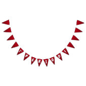 Niedlicher Blasen-Text in der ersten Phase rot Wimpelkette (Alle)